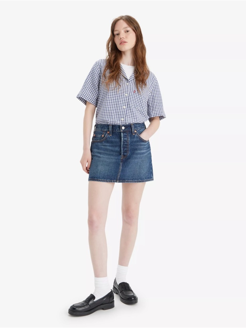 Levi's Stonewashed Blue Denim Mini Skirt